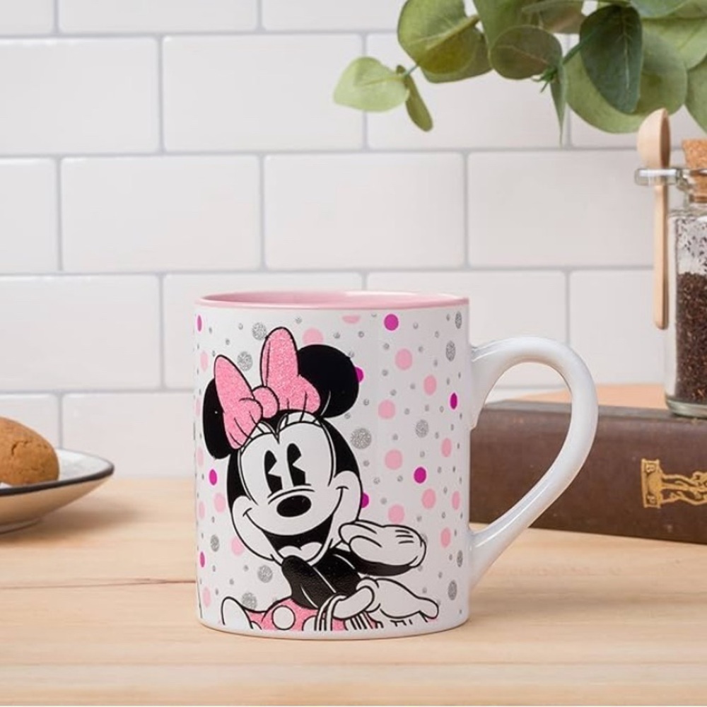 Disney Minnie Mouse Mug Pink and White
